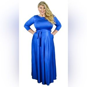 #46 Blue Snake Maxi Dress